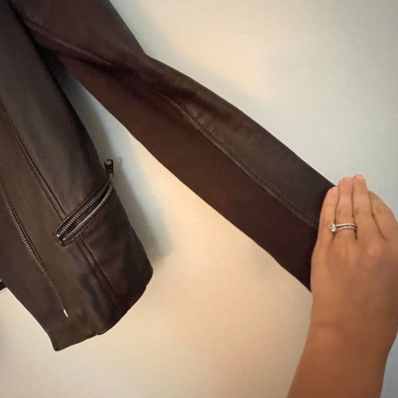 Andrew Marc Brown Leather Jacket - Picture 5 of 6